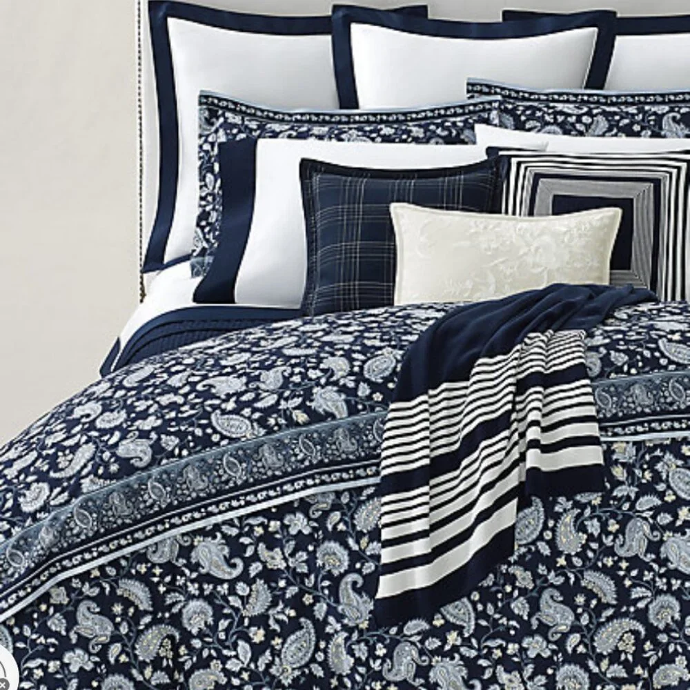 Ralph Lauren Delphine King Duvet Cover Matching Harlow Accent Pillow